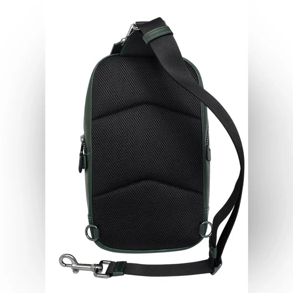 Coach Black/Green Colorblock Westway Signature Slingpack W/ Coach Patch NWT Coach West Pack In Colorblock Signature Canvas NWT CT814 | eBay main image 3